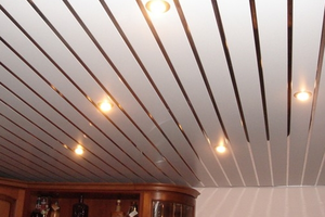 Вид реечного потолка